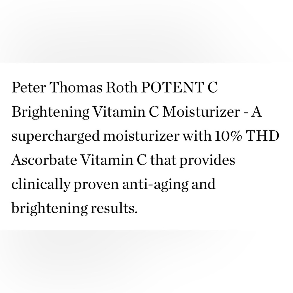 $14❤️‍🔥 ONLY 1! Peter Thomas Roth Potent C Brightening Vitamin Moisturizer 2PK - Picture 6 of 9